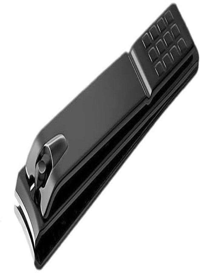 Calitate24 Nail Clippers Black Nail Cutter, Stainless Steel Manicure Kit, Thick Scissors, Professional Nail Clippers (Color : Large flat mouth) - Image 1