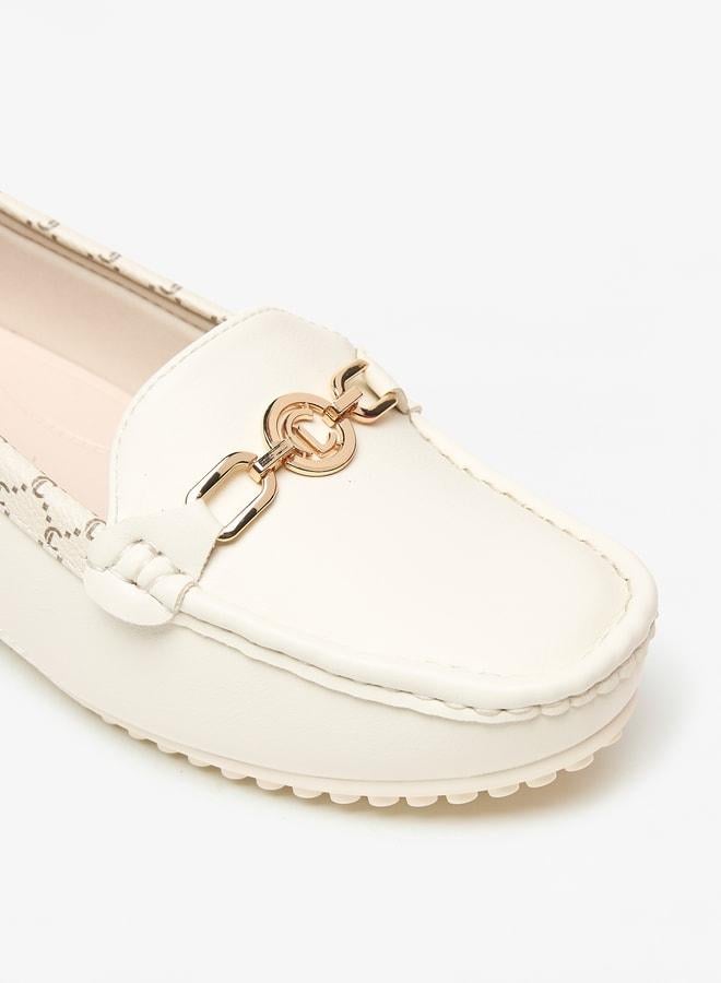 Le Confort Women's Metal Accent Slip-On Loafers with Wedge Heels - Image 5