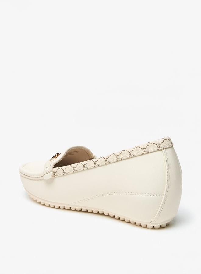 Le Confort Women's Metal Accent Slip-On Loafers with Wedge Heels - Image 3