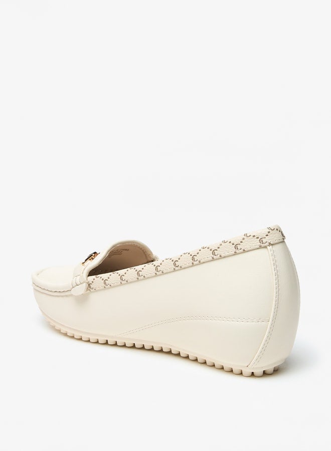 Le Confort Women's Metal Accent Slip-On Loafers with Wedge Heels  - Image 3