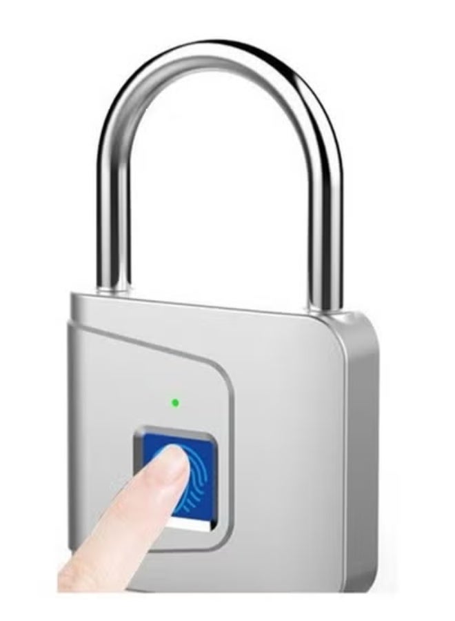 JAJEEK Anti-Theft Smart Fingerprint Padlock | Portable Waterproof Keyless Lock with USB Charging | Biometric Fingerprint Lock for Gym, Luggage, Cabinets, Suitcases, School Bags, Lockers, Bikes & Travel | Durable Compact Black Security Lock with Fast Unlock  - Image 3