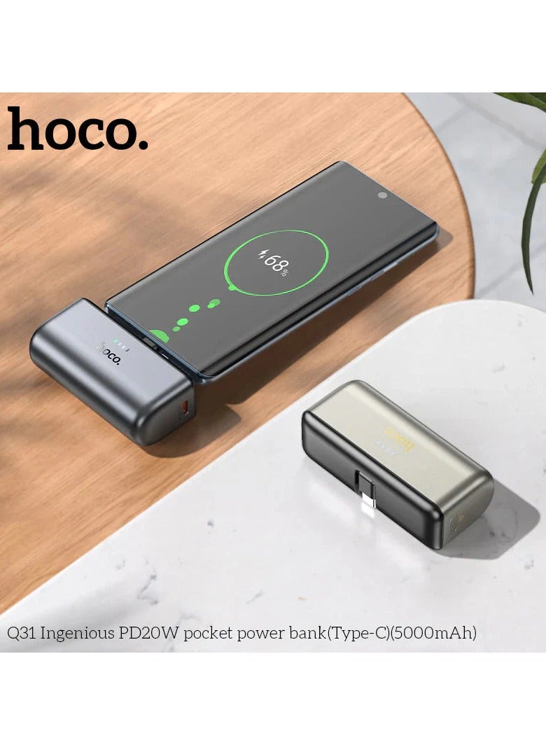 Hoco SPECTON Q31 Ingenious PD20W pocket power bank(iP)(5000mAh) 「Non-restrictive」 - Image 2
