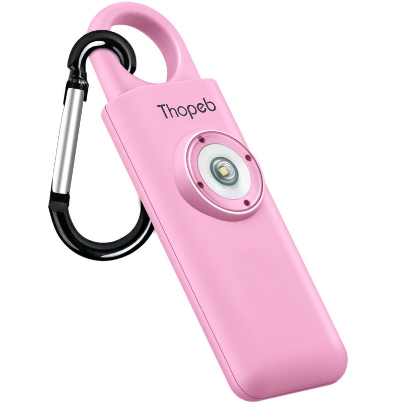 Thopeb The Original Personal Safety Alarm for Womenn by Women– Loud Siren Birdie Alarm for Women, Strobe SOS LED Light, Be Safe with Personal Alarm– Self Defense Keychain for College Essentials (Pink) - Image 1