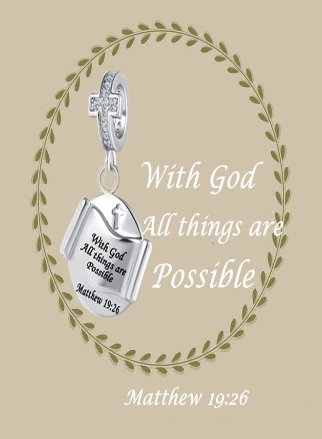 OutstandLong Christian Charm for Pandora Bracelets Inspirational Bible Verse Prayers Religious Charm Bead for Mom Sister - Image 3