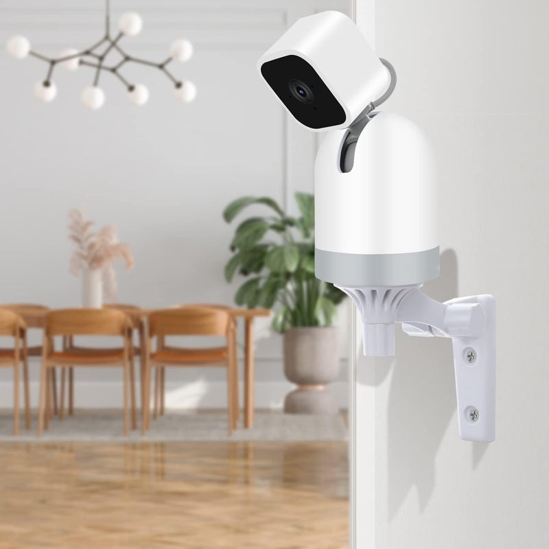 حامل حائط متوافق مع كاميرا Blink Mini Pan-Tilt، علبة من قطعتين مع قوس زوايا قابل للتعديل، دوران 180 درجة وسهل التركيب (لا تشمل الكاميرا) - Image 3