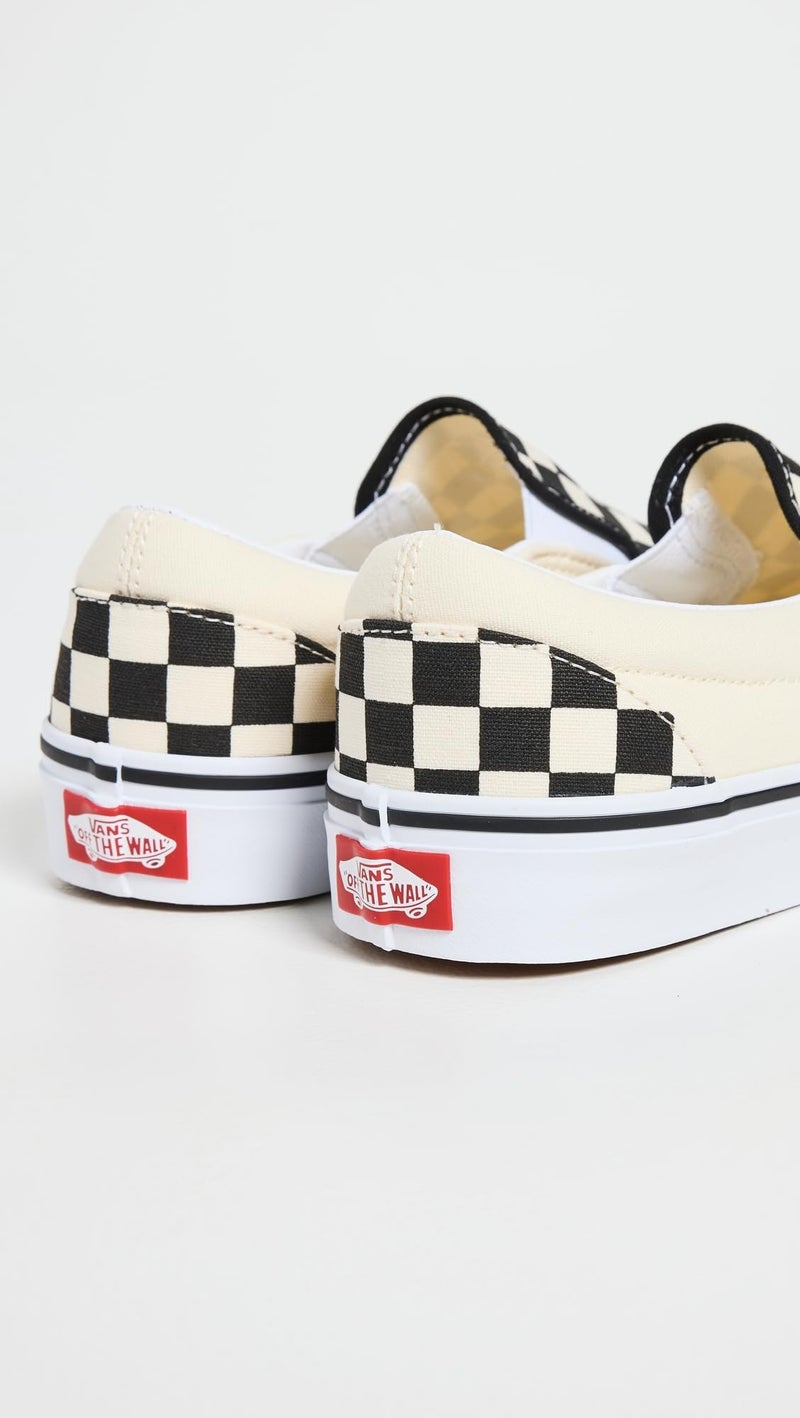 Vans Unisex Slip On Unisex Sneakers, Checkerboard Black/Off White, 8.5 US Women/7 US Men - Image 5