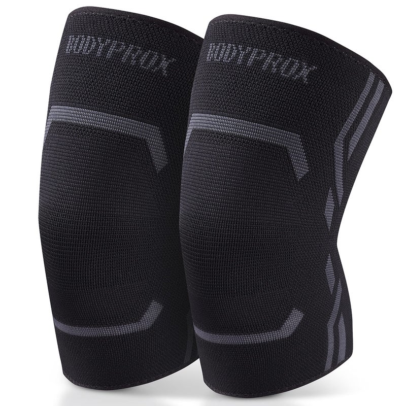 Bodyprox Knee Compression Sleeve for Men and Women (2 Pack), Knee Support Brace for Running and Work out (Small) - Image 1