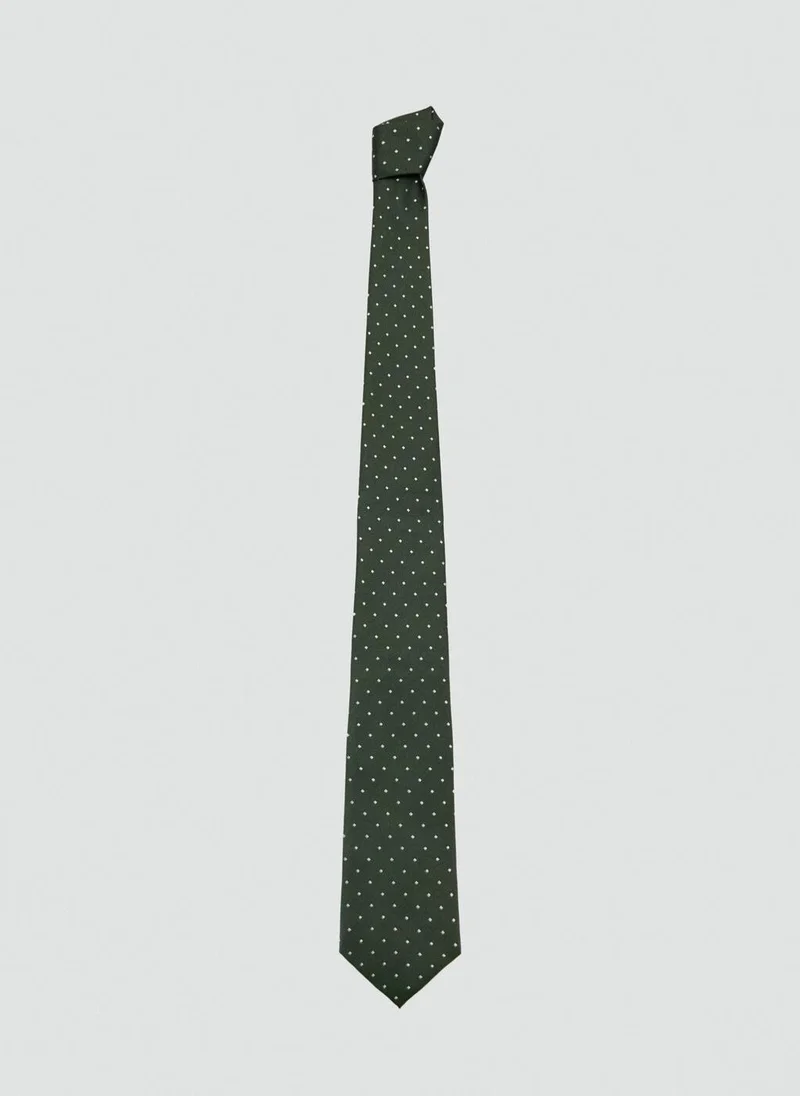 Mango Man Polka-dot silk tie