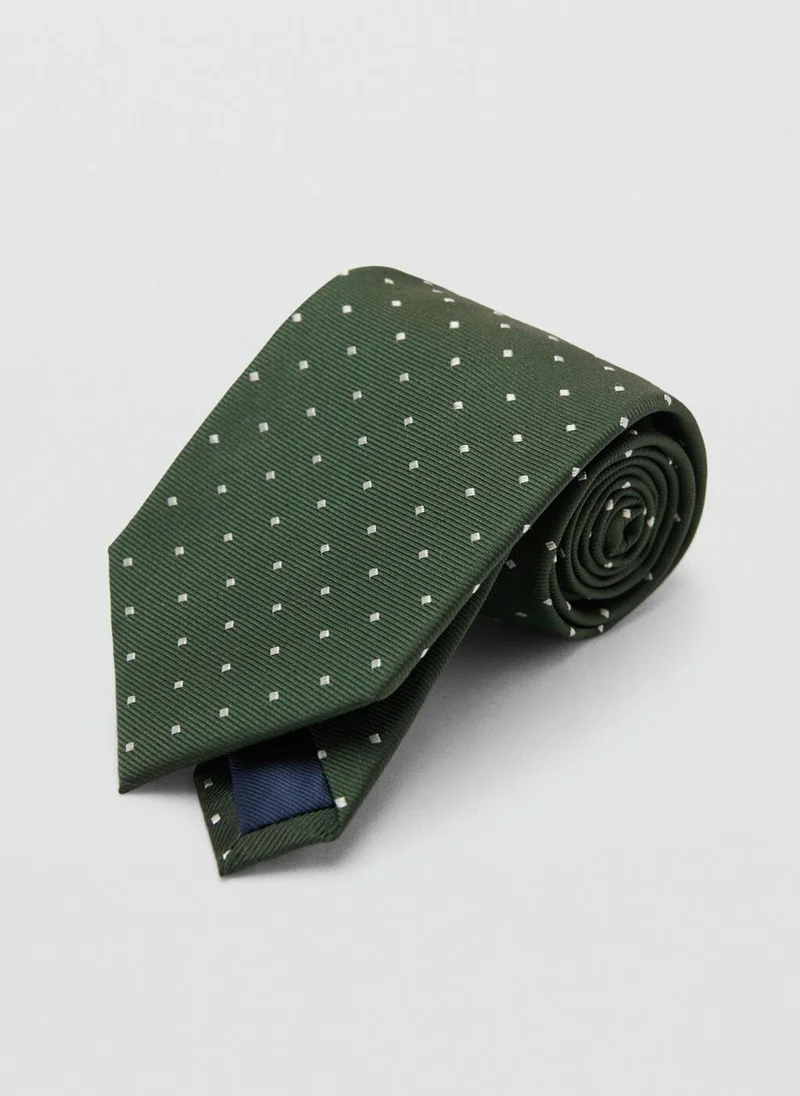 Mango Man Polka-dot silk tie