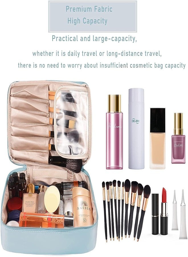 فوركلز حقيبة مكياج كبيرة مقاومة للماء للسفر من فوركلز للنساء - منظم مستحضرات تجميل 2 في 1 مع مكان لتخزين الفرش وحقيبة محمولة - Image 3