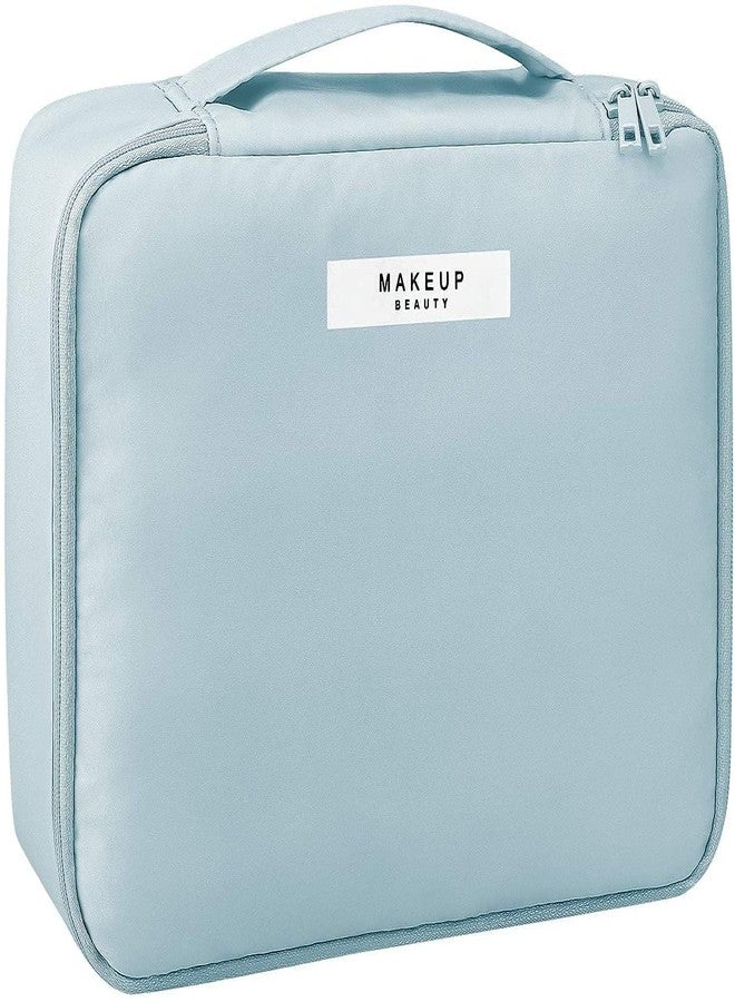 فوركلز حقيبة مكياج كبيرة مقاومة للماء للسفر من فوركلز للنساء - منظم مستحضرات تجميل 2 في 1 مع مكان لتخزين الفرش وحقيبة محمولة - Image 1