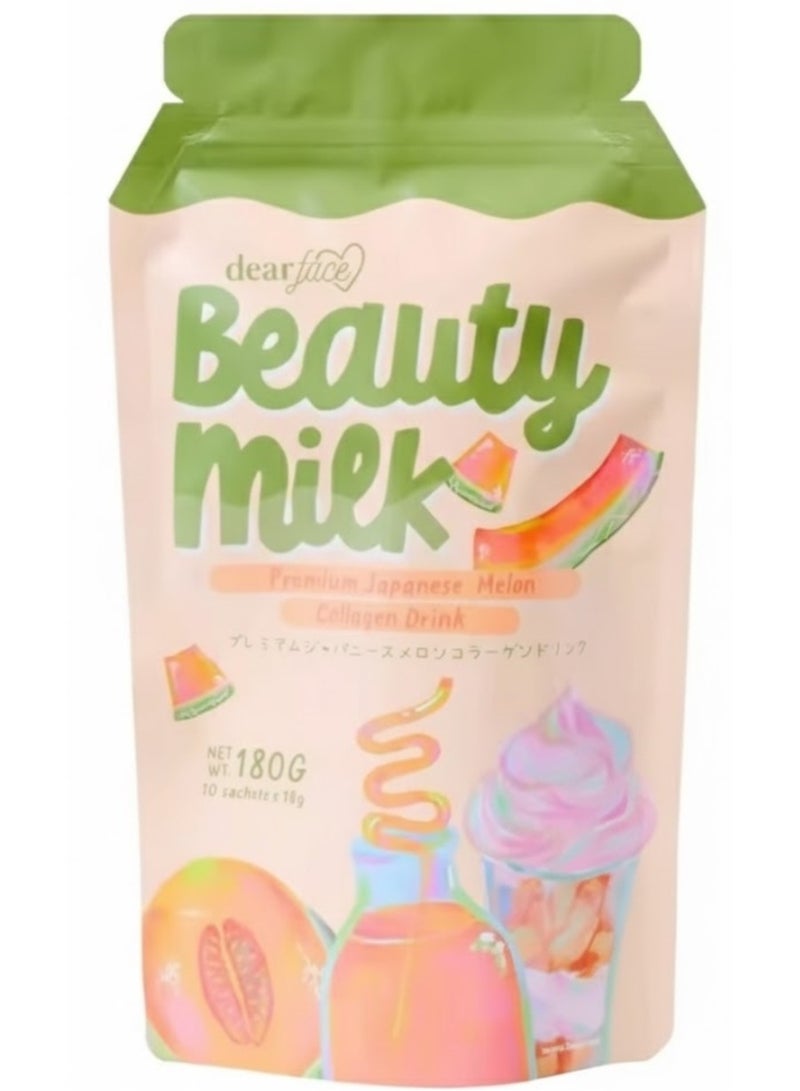 دير فيس حليب بيوتي ميلك مشروب كولاجين البطيخ الياباني الفاخر - Image 1