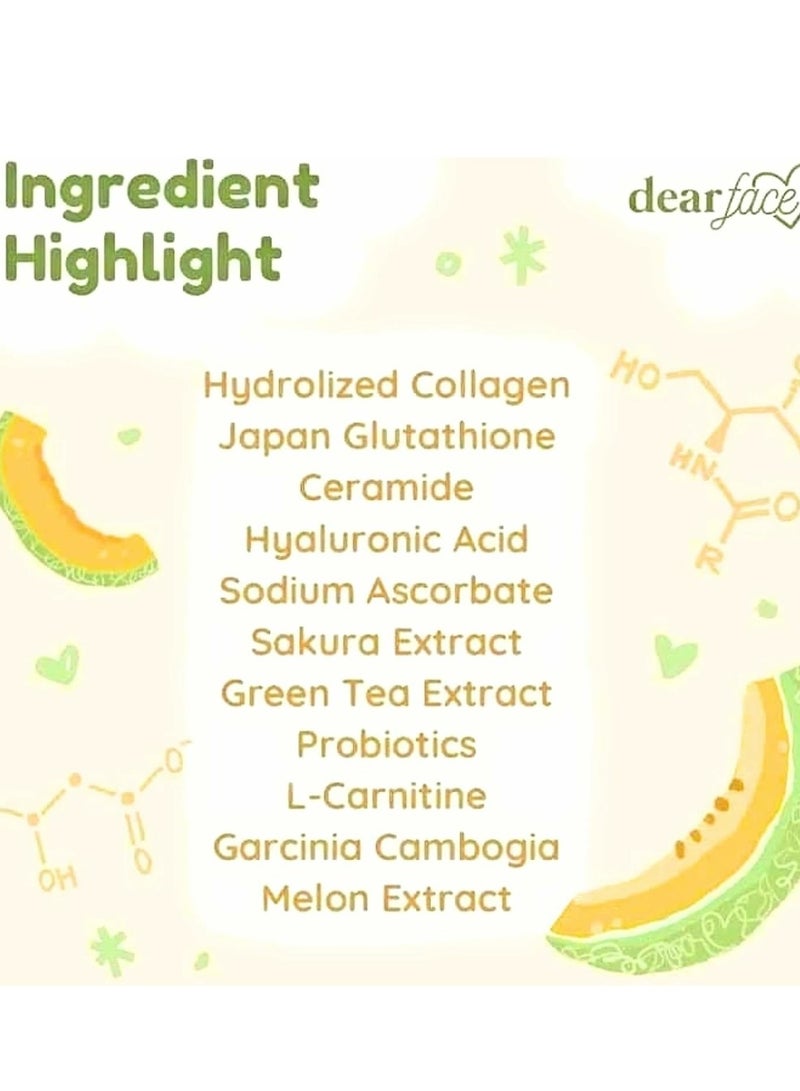 دير فيس حليب بيوتي ميلك مشروب كولاجين البطيخ الياباني الفاخر - Image 2