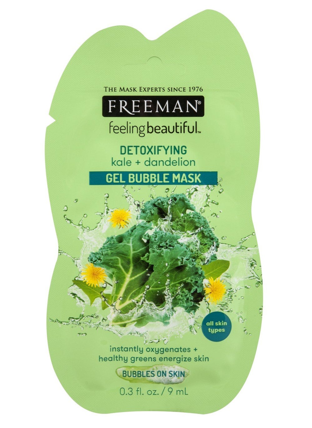 Freeman - Freeman Facial KaleDandelion Detoxifying Gel Mask 6 Pieces - Image 1