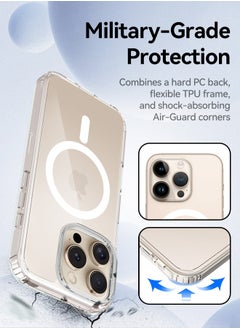 Tersely Magnetic Case for iPhone 16 Pro Max 6.9inch, Compatible with MagSafe, Scratch-Resistant Back, Anti-Scratch Clear Back Magnetic Phone Cover  - Image 3