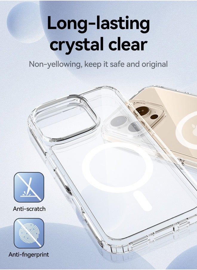 Tersely - Magnetic Case for iPhone 16 Pro Max 6.9inch, Compatible with MagSafe, Scratch-Resistant Back, Anti-Scratch Clear Back Magnetic Phone Cover - Image 1
