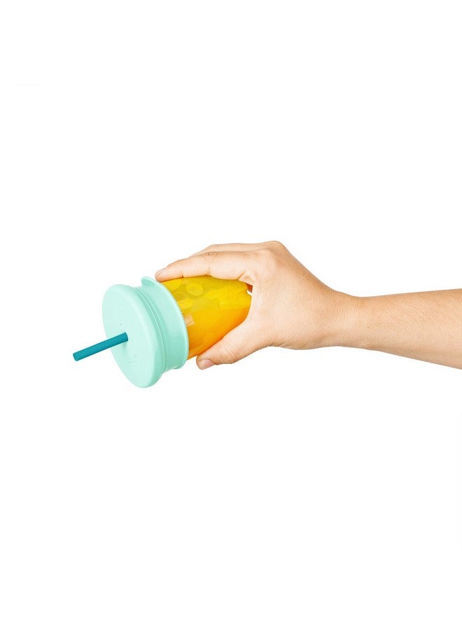 بون أغطية أكواب الشرب المصنوعة من السيليكون من Boon Snug مع شفاطات - تتضمن 3 أغطية و3 شفاطات - حوّل أي أكواب للأطفال أو أكواب الأطفال الصغار إلى أكواب شرب مزودة بشفاطة - مستلزمات تغذية الأطفال الصغار ومستلزمات السفر - أخضر - Image 3