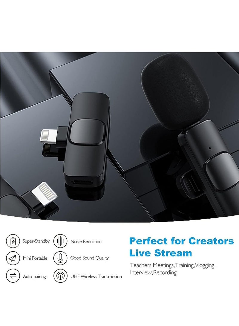 ELTRAZONE Upgrade) Bentifar Wireless Lavalier Microphone for iPhone iPad Mini Mic for YouTube Facebook Live Stream TikTok Vlog Zoom Video Recording - Noise Reduction/No APP & Bluetooth Needed (Lightning) - Image 4