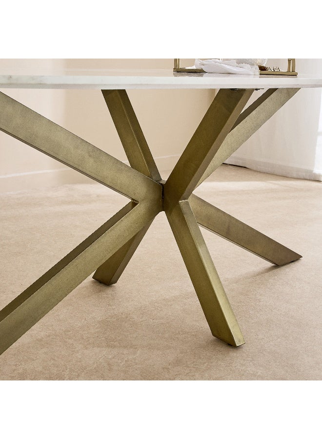 Home Box Cavon Portola 6-Seater Marble Dining Table - Image 5