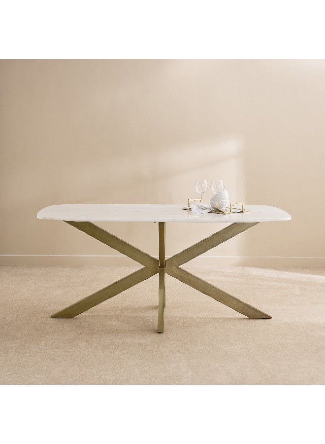 Home Box Cavon Portola 6-Seater Marble Dining Table - Image 2