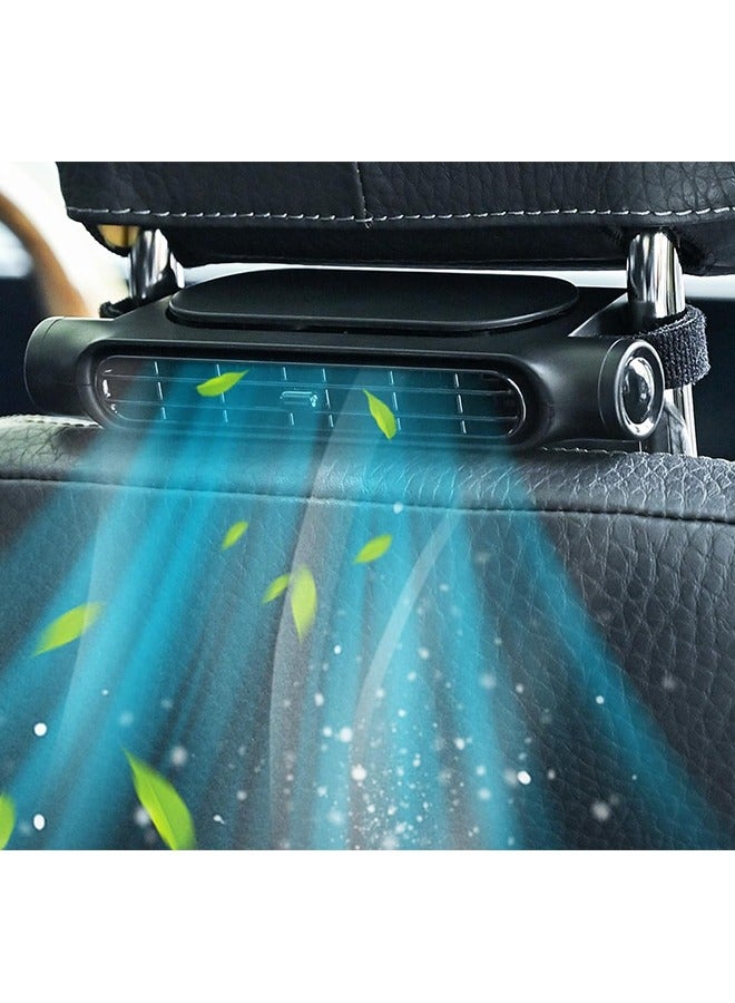 HOOPZOZA USB Car Seat Fan 1PCS Car Seat Cooling Fan 3-Speed Car Back Row Fan Silent Electric Cooling Car Fan Adjustable Front Seat Backseat Fans Car Fan for Backseat Recirculating Air Conditioning in The Car for All Car Jeep Van Rv Trucks Home Office - Image 2