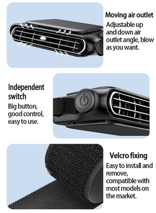 USB Car Seat Fan 1PCS Car Seat Cooling Fan 3-Speed Car Back Row Fan Silent Electric Cooling Car Fan Adjustable Front Seat Backseat Fans Car Fan for Backseat Recirculating Air Conditioning in The Car for All Car Jeep Van Rv Trucks Home Office - view 4