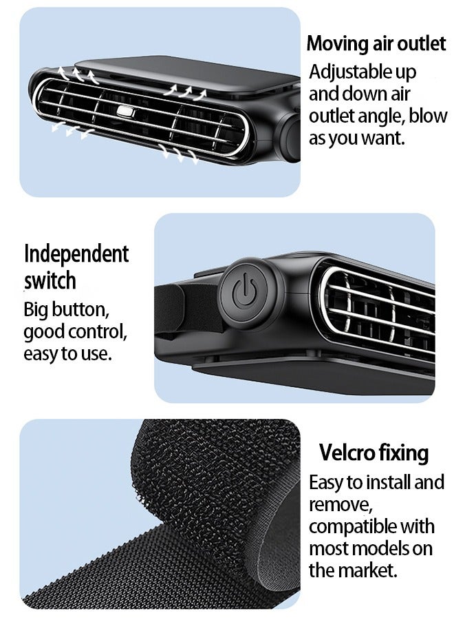 HOOPZOZA USB Car Seat Fan 1PCS Car Seat Cooling Fan 3-Speed Car Back Row Fan Silent Electric Cooling Car Fan Adjustable Front Seat Backseat Fans Car Fan for Backseat Recirculating Air Conditioning in The Car for All Car Jeep Van Rv Trucks Home Office - Image 4
