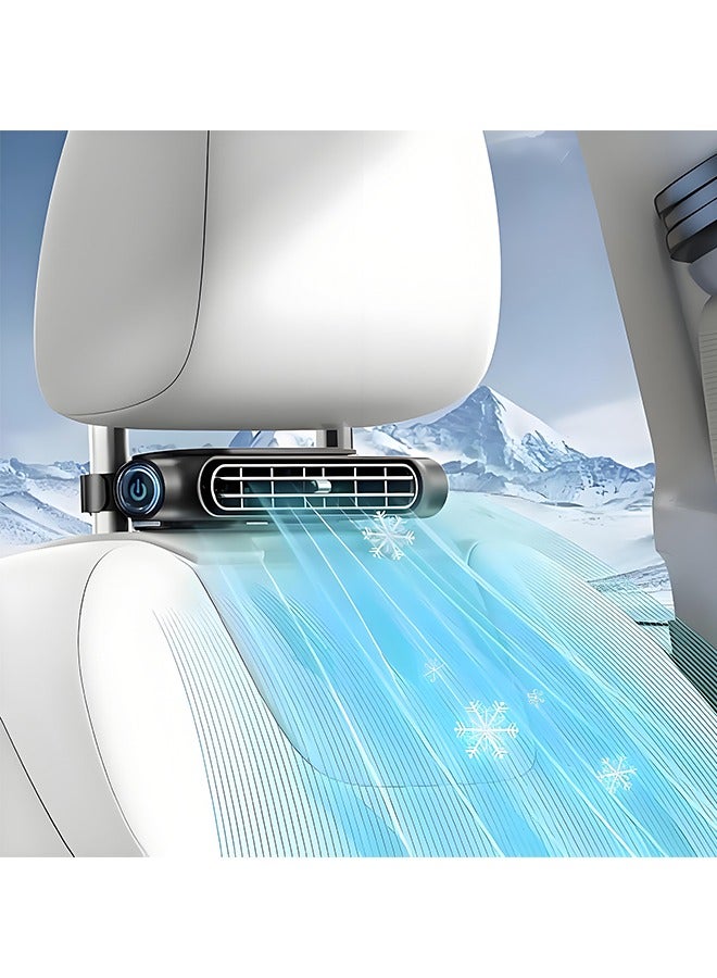 HOOPZOZA USB Car Seat Fan 1PCS Car Seat Cooling Fan 3-Speed Car Back Row Fan Silent Electric Cooling Car Fan Adjustable Front Seat Backseat Fans Car Fan for Backseat Recirculating Air Conditioning in The Car for All Car Jeep Van Rv Trucks Home Office - Image 1