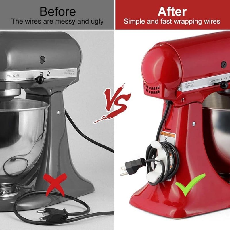 رمادي 3 قطع خطافات حائطية منظف لفاف الكابل لآلة القلي الهوائي آلة القهوة واقي الكابل - Image 4