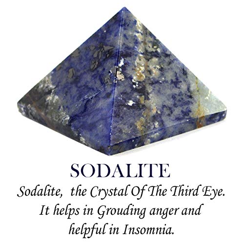 Crystu Natural Sodalite Pyramid for Reiki Healing and Crystal Healing Stone Pyramid Size 40-45 mm (Color : Blue) Pack of 1 pc - Image 4