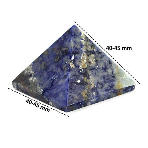 Crystu Natural Sodalite Pyramid for Reiki Healing and Crystal Healing Stone Pyramid Size 40-45 mm (Color : Blue) Pack of 1 pc - Image 5