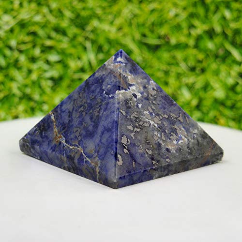 Crystu Natural Sodalite Pyramid for Reiki Healing and Crystal Healing Stone Pyramid Size 40-45 mm (Color : Blue) Pack of 1 pc - Image 3