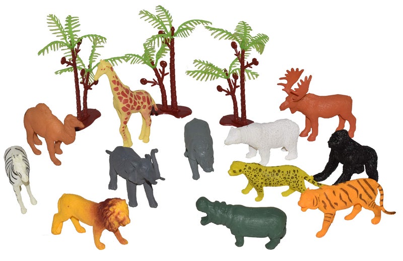 Wild Republic Wild Animals Bucket, Toy Figures, Kids Gifts, Jungle Theme Party Supplies, Zoo Animals, 15-Pieces - Image 2