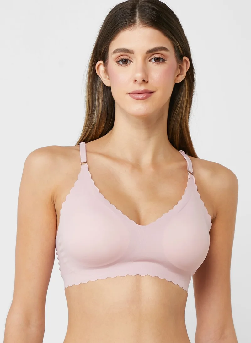 Ginger Scallop Hem Seamless Bra