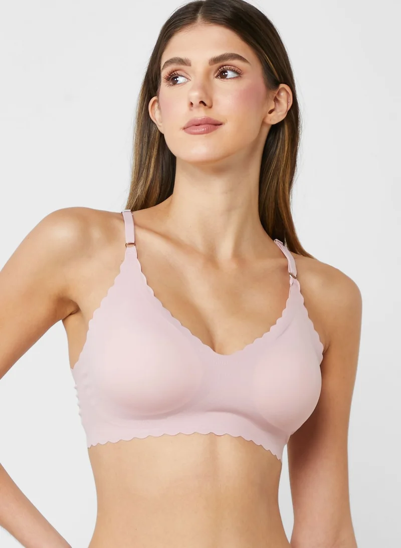 Ginger Scallop Hem Seamless Bra