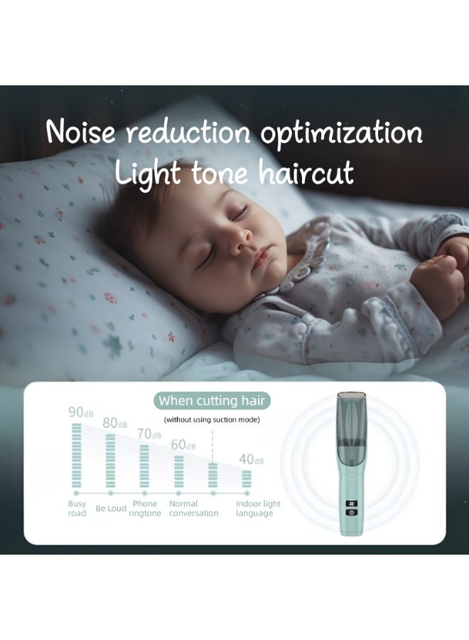 general Children's Electric Hair Clipper, Youth Hair Clipper, Silent Home Trimmer with Hair Collection Function, Portable USB Charging Smart Set, Safe and Smooth Ceramic Blade, Suitable for Adults, Babies, Children and the Elderly, Ceramic Blade Does Not Get Stuck, The Whole Body Is Washable - Image 5