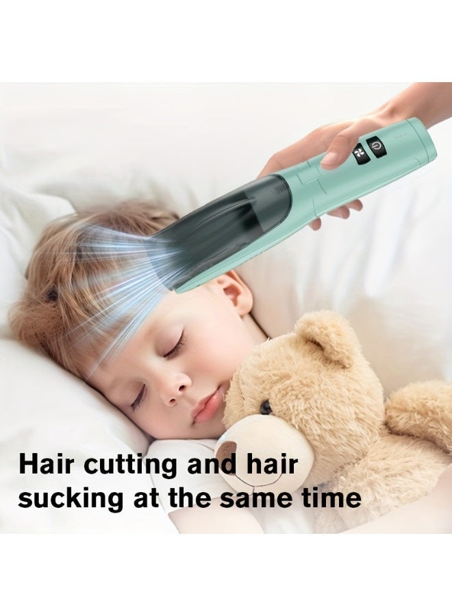 general Children's Electric Hair Clipper, Youth Hair Clipper, Silent Home Trimmer with Hair Collection Function, Portable USB Charging Smart Set, Safe and Smooth Ceramic Blade, Suitable for Adults, Babies, Children and the Elderly, Ceramic Blade Does Not Get Stuck, The Whole Body Is Washable - Image 3