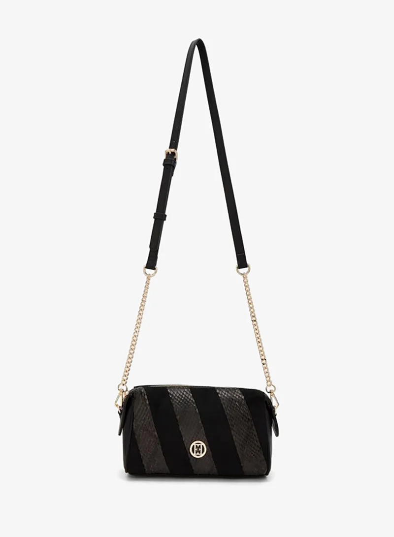Elle Textured Crossbody Bag With Zip Closure