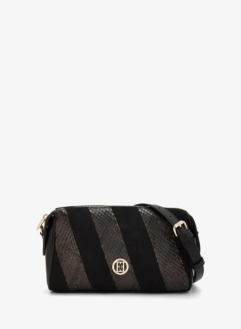 Elle Textured Crossbody Bag With Zip Closure