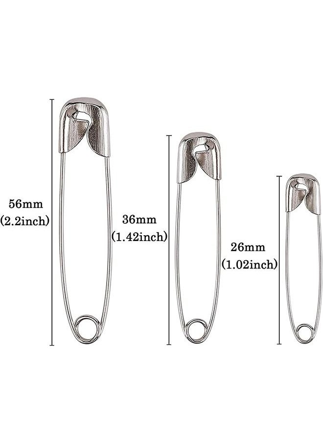 Safety Pins 90pcs 3-Size Strong and Heavy Duty Nickel Plated Safety Perfect for Clothes Crafts Sewing Pinning and More - Image 2