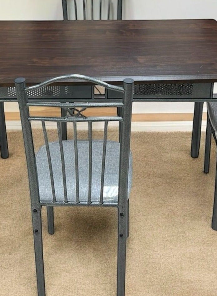 l'elefante 5-Piece Dining Table Set for 4 People – Modern Compact Kitchen Table with 4 Chairs for Dining Room, Apartment, Small Space – Durable Wood & Metal Frame, Easy  - Image 2