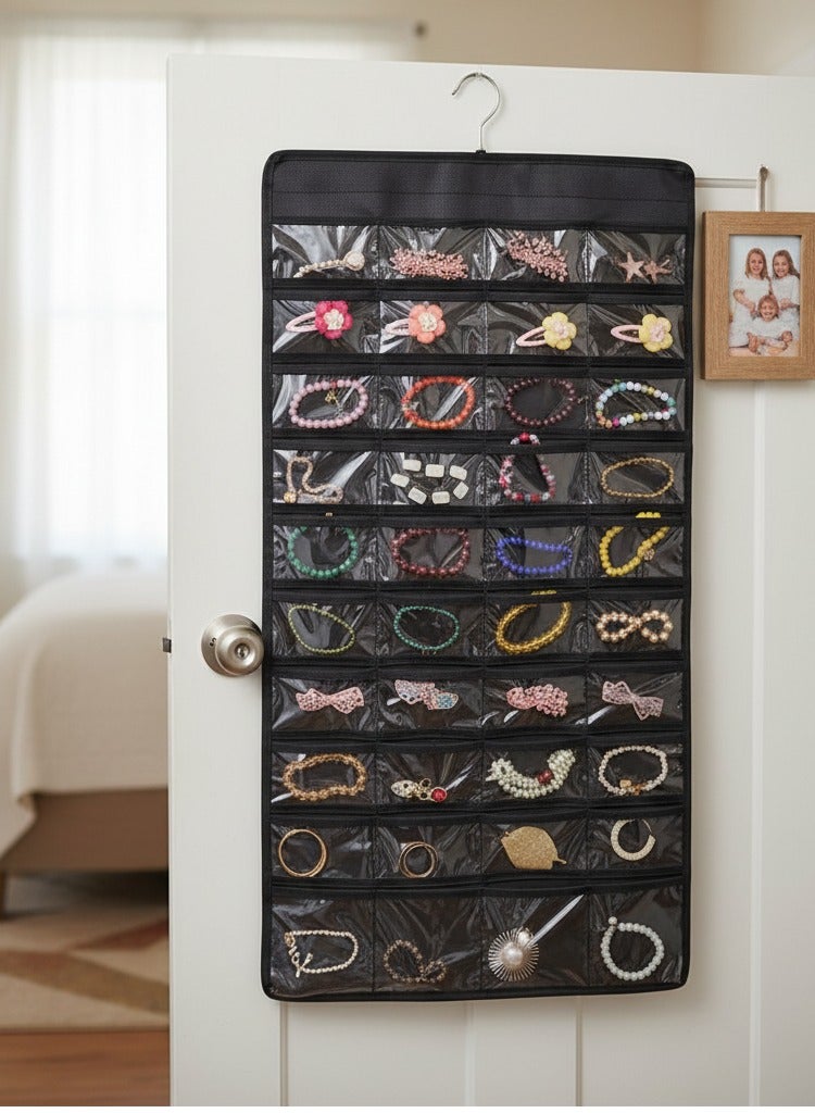 AuliceVerse Multi functional Double Sided Jewelry Storage Organizer with Clear Display Perfect for Women Girls to Store Earrings Rings Necklaces Bracelets - Image 1