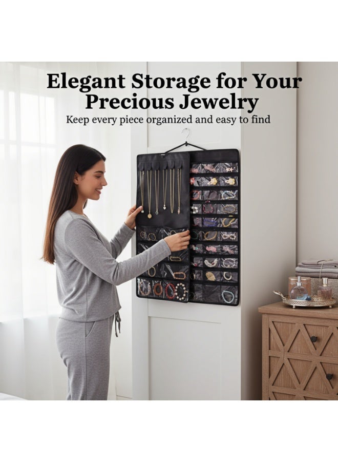 AuliceVerse Multi functional Double Sided Jewelry Storage Organizer with Clear Display Perfect for Women Girls to Store Earrings Rings Necklaces Bracelets - Image 5