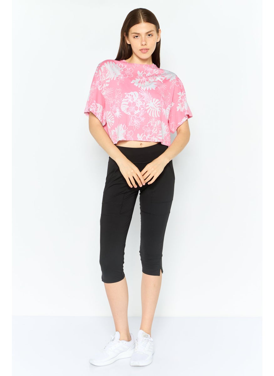 PUMA Women Sportswear Fit Short Sleeve Running Crop Top, Pink  - Image 4