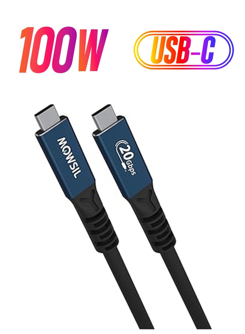 MOWSIL USB4 Cable forThunderbolt 3 Cable 2Mtr,20Gbps with 100W Fast Charging and 4K@60Hz Video,USB4 Cable - 2Mtr - Image 1