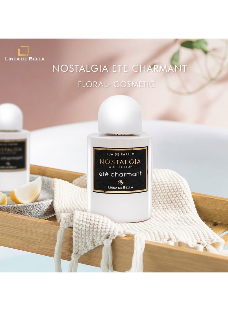 Linea De Bella Nostalgia Ete Charmant Eau De Parfum 100ML – Rose, Grapefruit & Litchi Fresh Floral Fragrance | Oakmoss, Cedarwood, Amber & Musk Long Lasting Perfume - Image 5