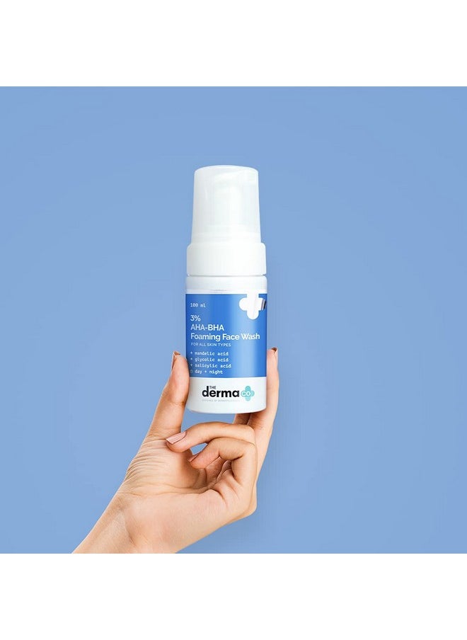 THE derma Co 3% Ahabha Anti Acne Face Wash Foaming Cleanser 100 Ml  - Image 3