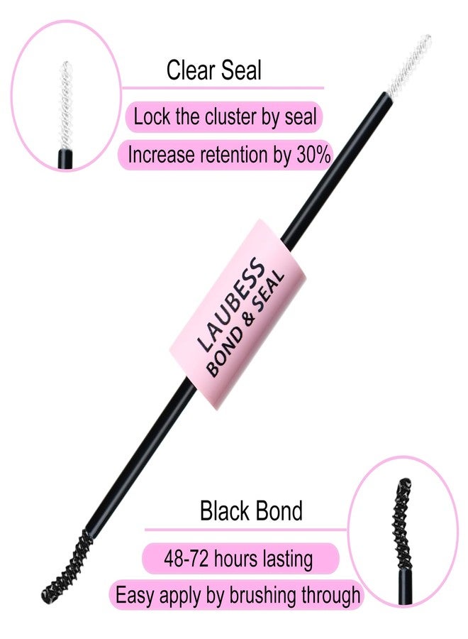LAUBESS Lash Glue for Eyelash Clusters 3-in-1 Lash Remover for Lash Extensions Eyelash Glue Remover Lash Bond and Seal Waterproof DIY Eyelash Extension Remover 15ml(Black) - Image 3