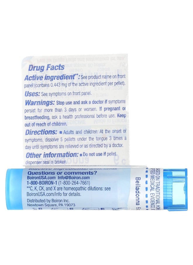 Boiron Boiron, Belladonna, 6C, Fever Relief, Approx 80 Pellets  - Image 2