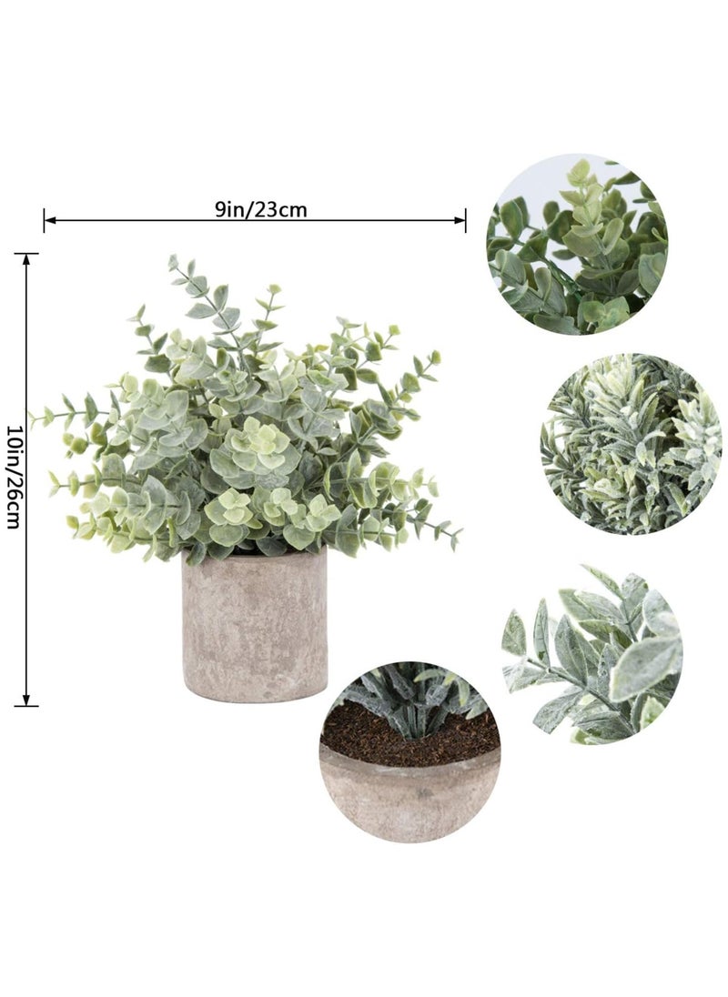 Artificial Potted Plants, 3 Pack Mini Potted Fake Plants Artificial Plastic Eucalyptus Plants for Home Office Desk Farmhouse Room Decor - pzsku/ZA59BEF5AF6385CD56C74Z/45/_/1699083238/71f0c0cc-ce13-4e9e-bf2c-17bea783a0a1